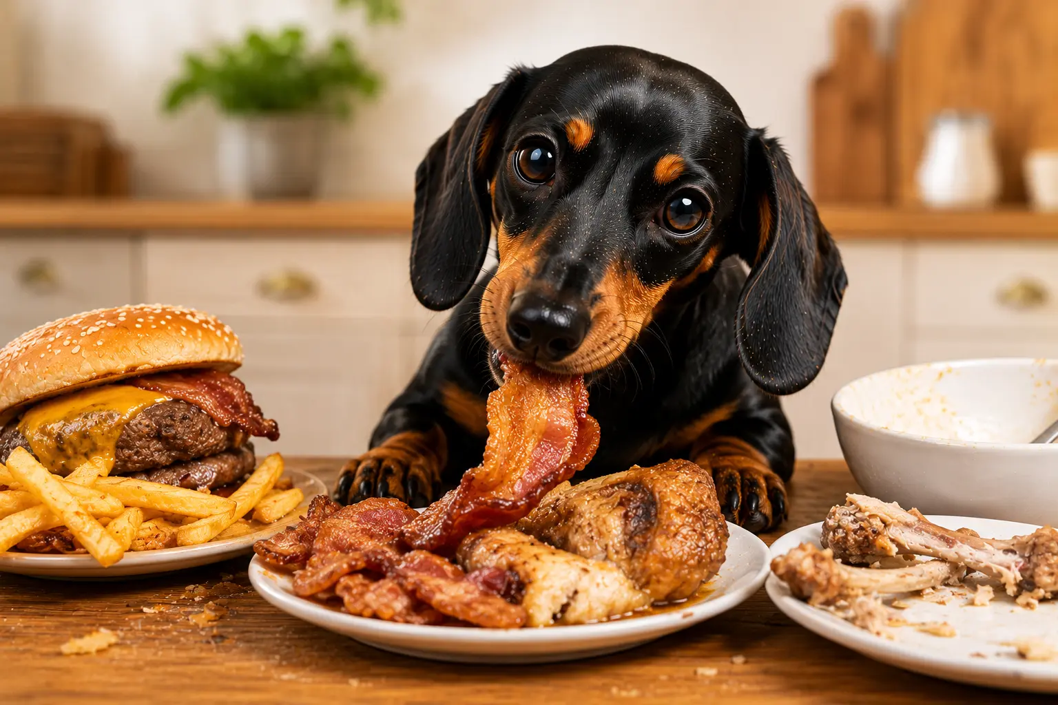 Fatty foods and table scraps Dangerous Foods List For Dachshunds - Dachshund Bonus