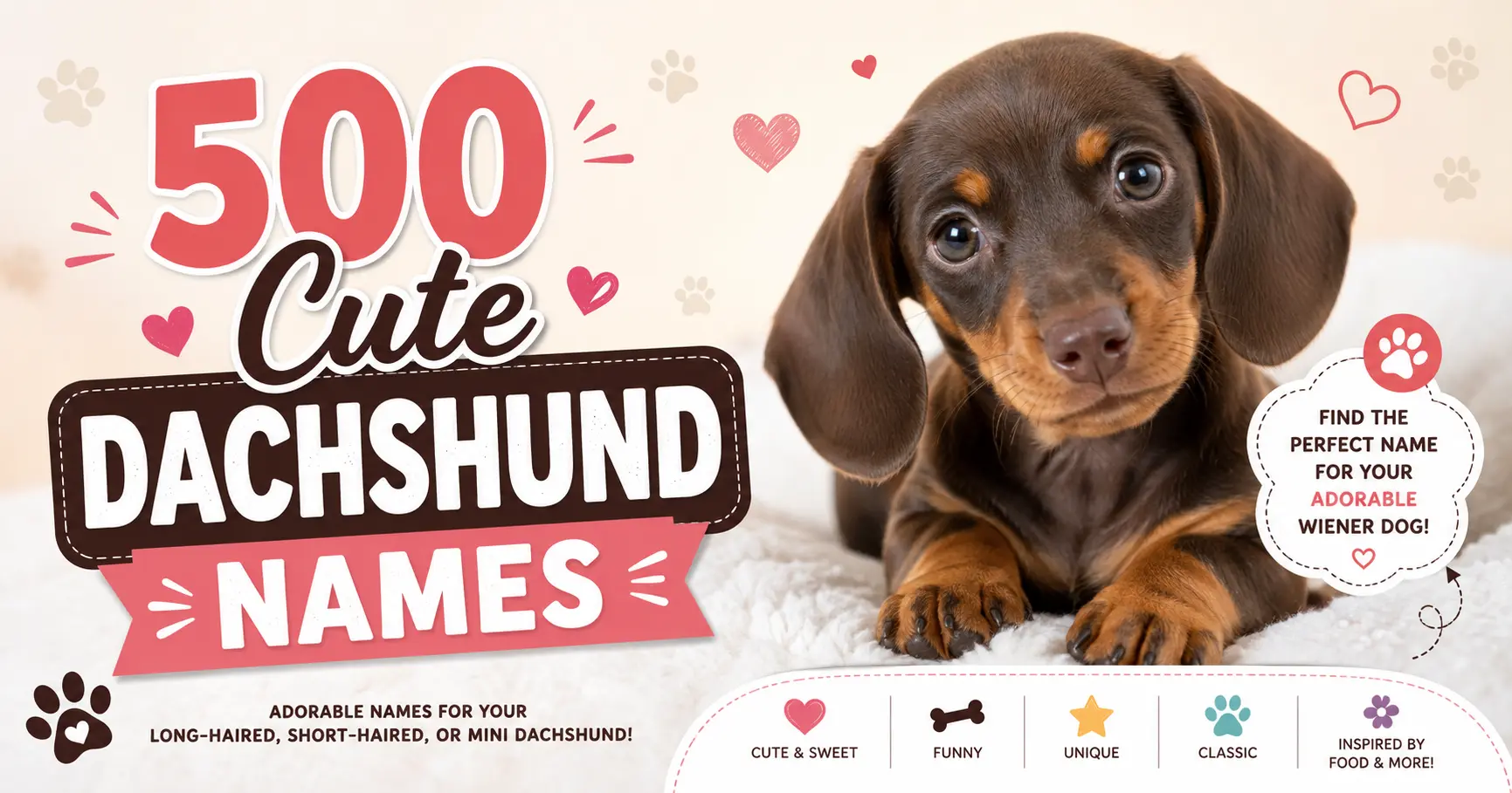 Dachshund Bonus-500 Cute Dachshund Names