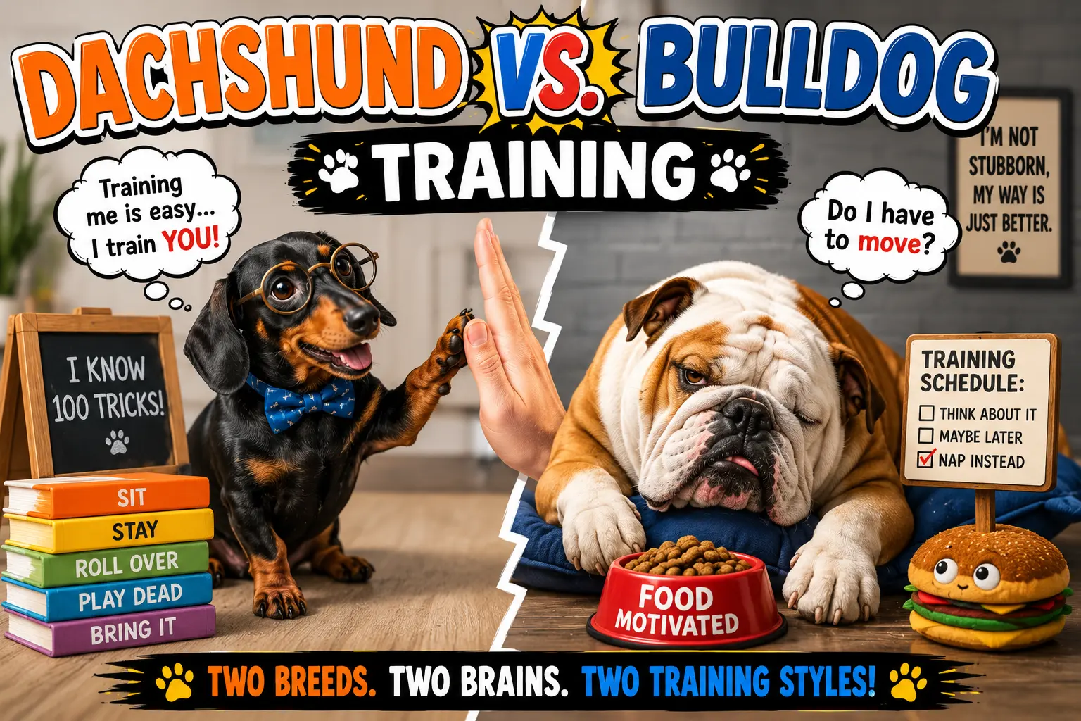 Dachshund vs. Bulldog -Training