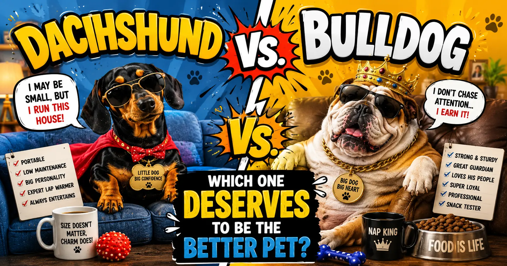 Dachshund vs. Bulldog Which One Deserves To Be the Better Pet