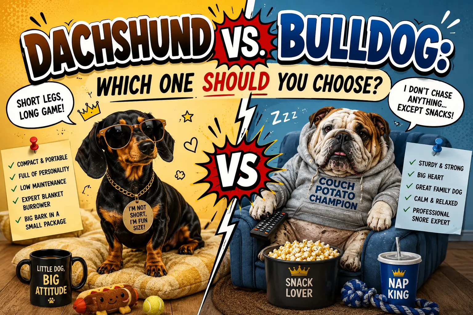 Dachshund vs. Bulldog Which One Should You Choose