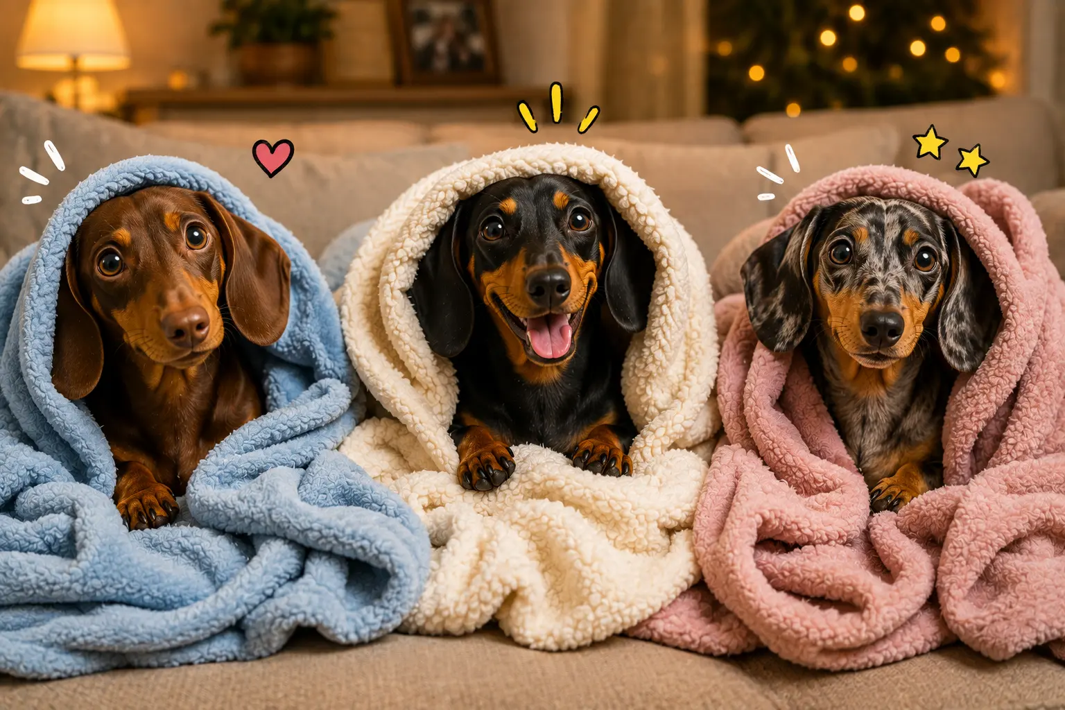 Every Dachshund Has Their Own Blanket Routine