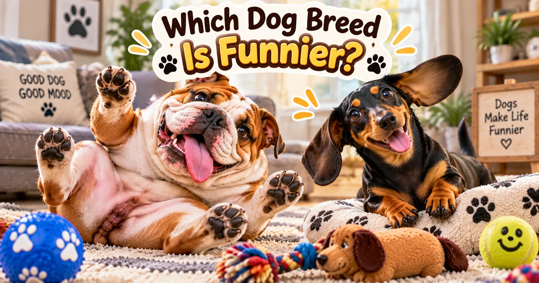 Bulldog or Dachshund, Which Dog Breed Is Funnier?