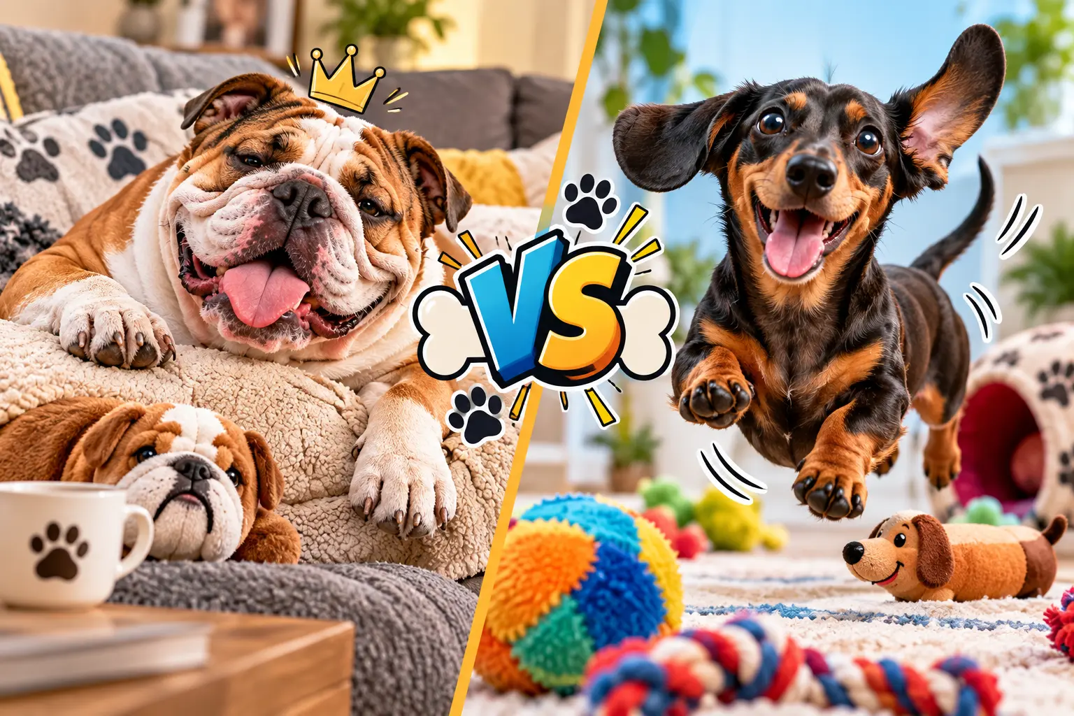 Bulldog vs. Dachshund A Quick Comparison