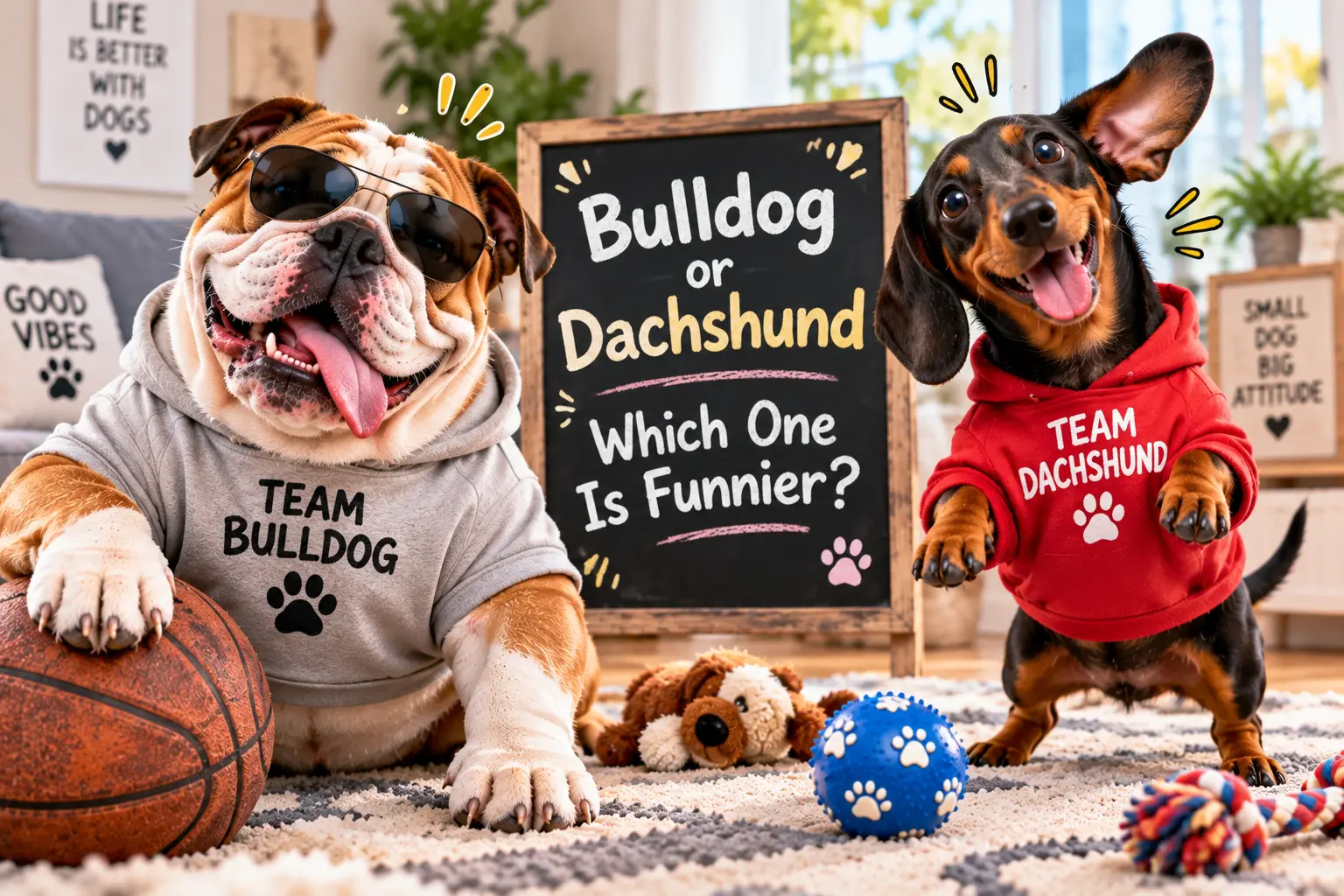 Bulldog or Dachshund: Which One Is Funnier?