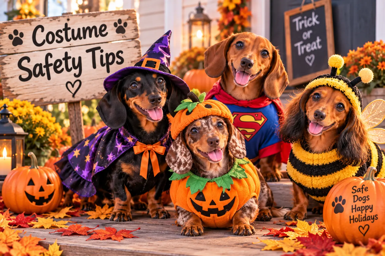 Cute Dachshund Costume Ideas - Costume Safety Tips