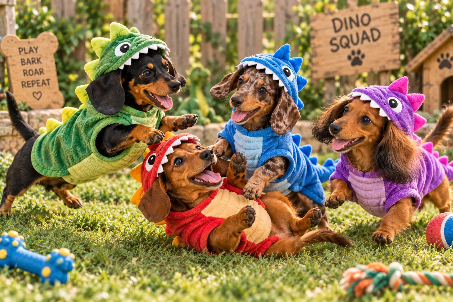 Cute Dachshund Costume Ideas - Dinosaur Dachshund