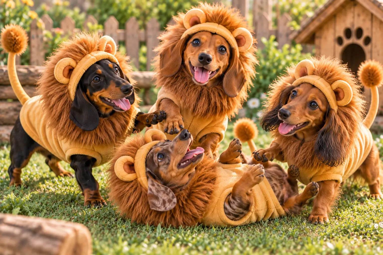 Cute Dachshund Costume Ideas - Lion Costume