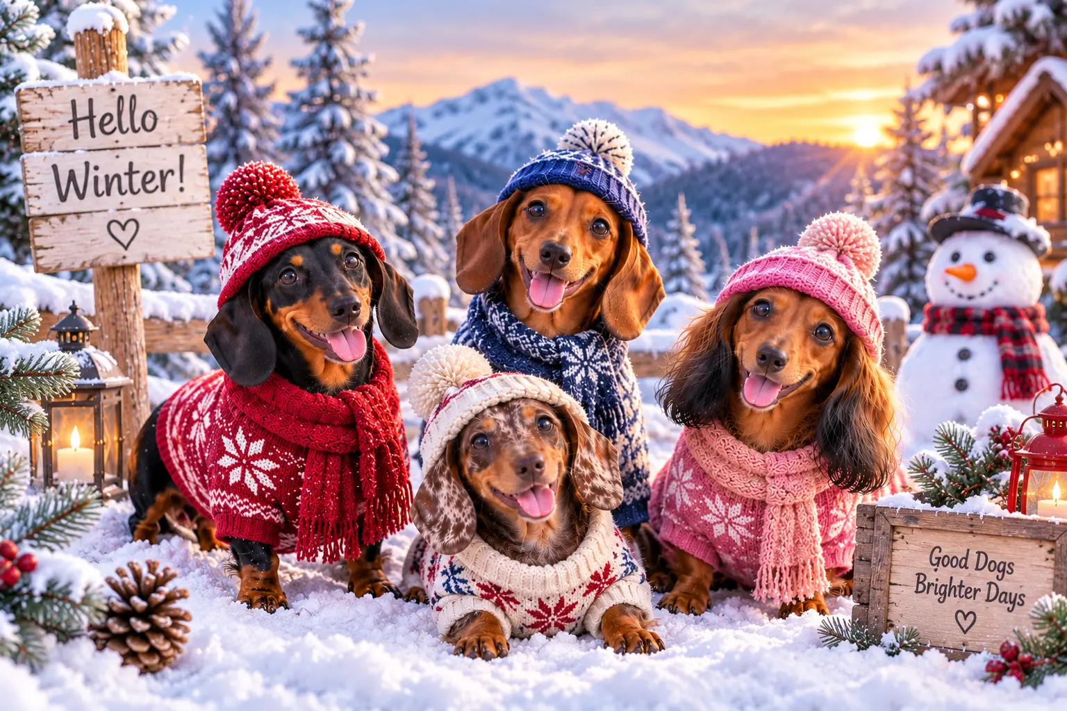 Cute Dachshund Costume Ideas - Winter