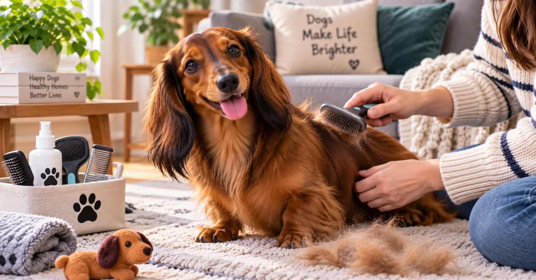 Dog care. Controlling Shedding