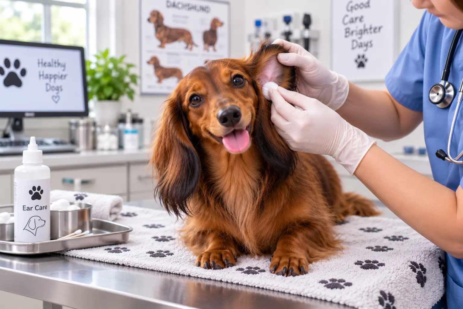 Dog care. Ear Cleaning